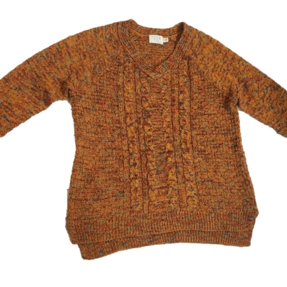 WOMENS Time and Tru multicolor v neck ribbed sweater size Small (4-6). - Picture 11 of 16